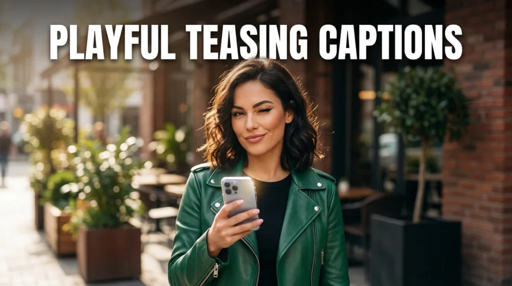 playful teasing captions