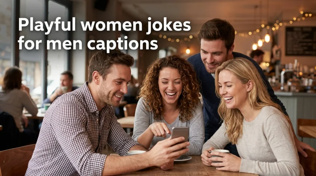 playful women jokes for men captions