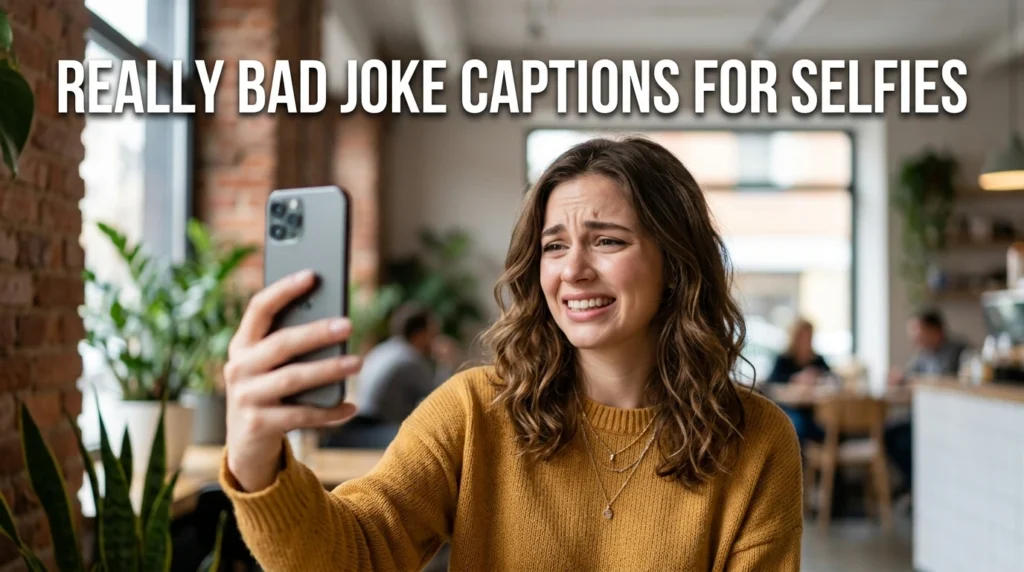  really bad joke captions for selfies
