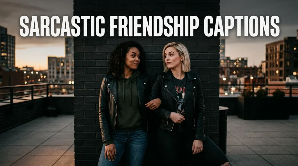 sarcastic friendship captions
