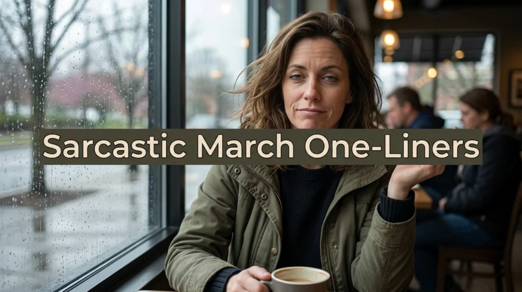  sarcastic march one liners