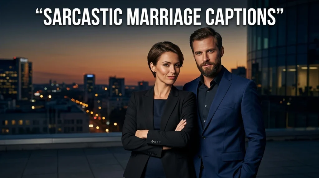 sarcastic marriage captions