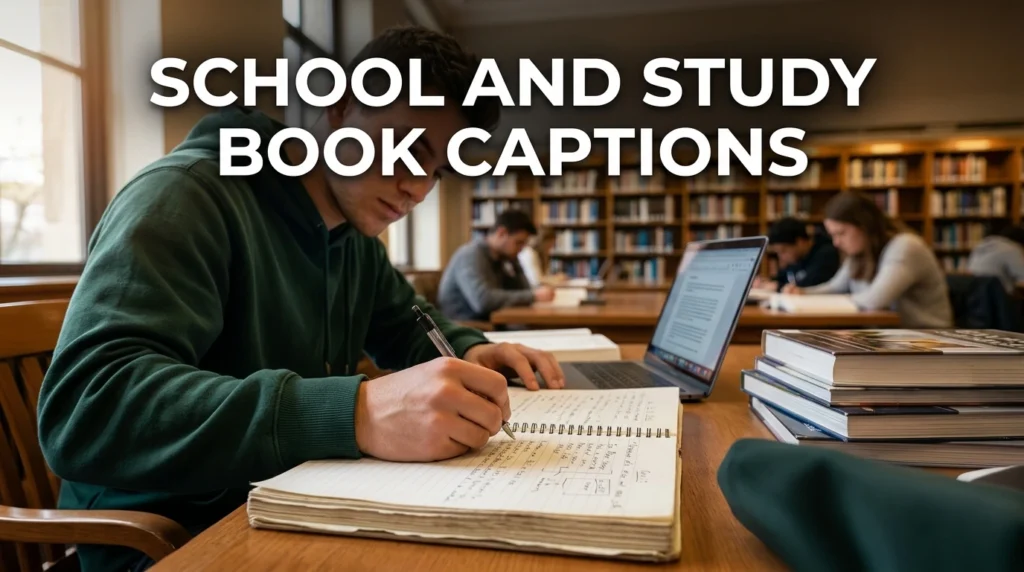  school and study book captions