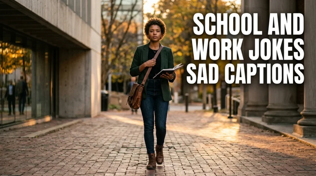 school and work jokes sad captions