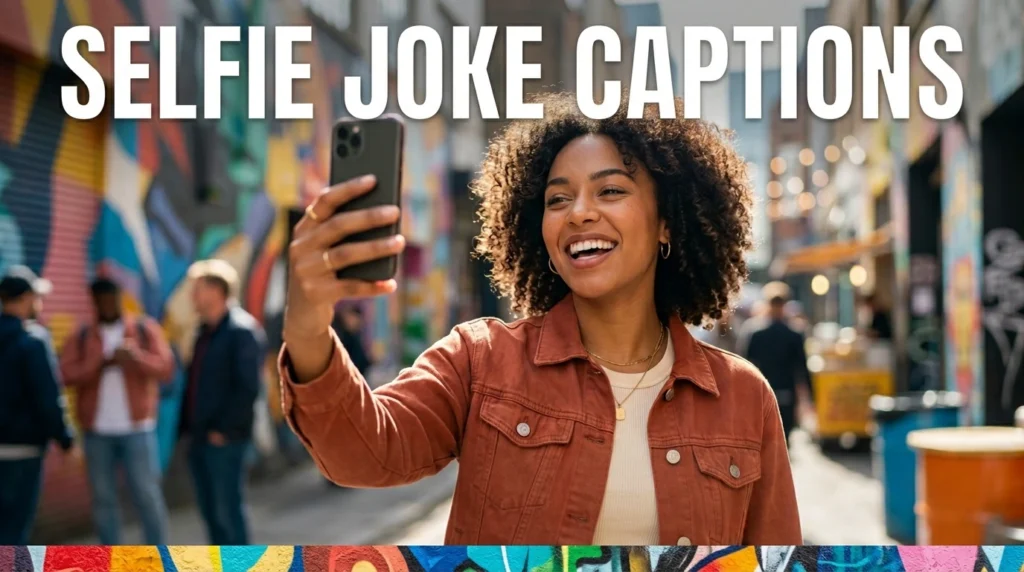 selfie joke captions