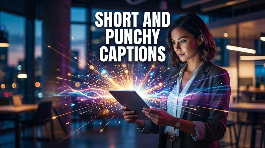 short and punchy captions