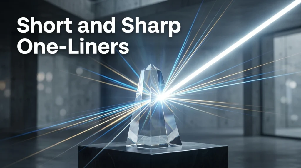 short and sharp one liners