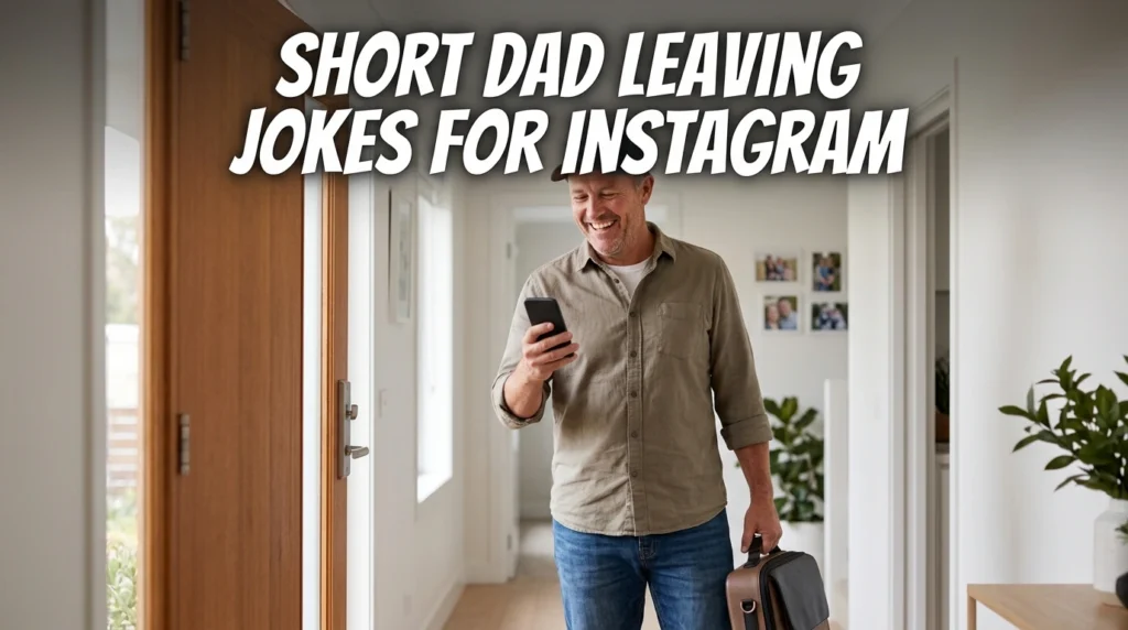 short dad leaving jokes for instagram