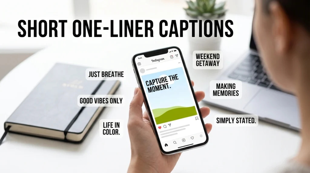 short one liner captions
