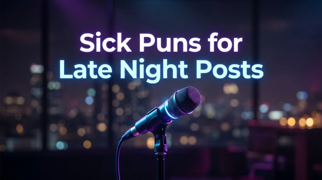sick puns for late night posts