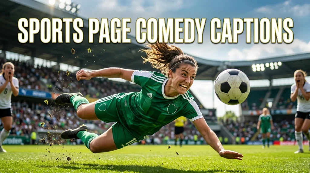 sports page comedy captions
