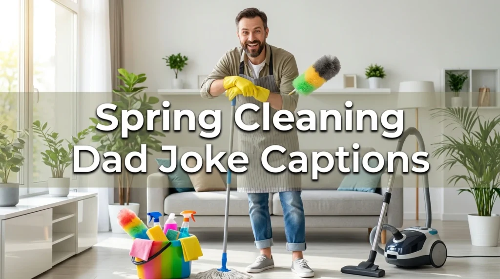  spring cleaning dad joke captions