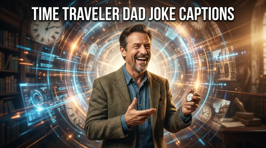 Time Traveler Dad Joke Captions