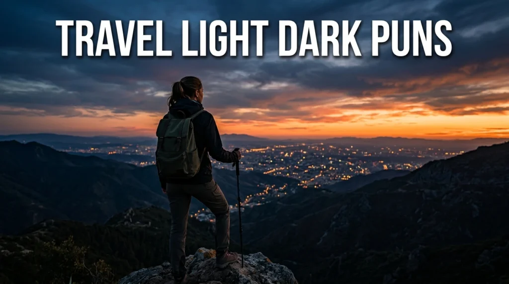 travel light dark puns