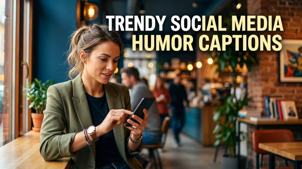 trendy social media humor captions
