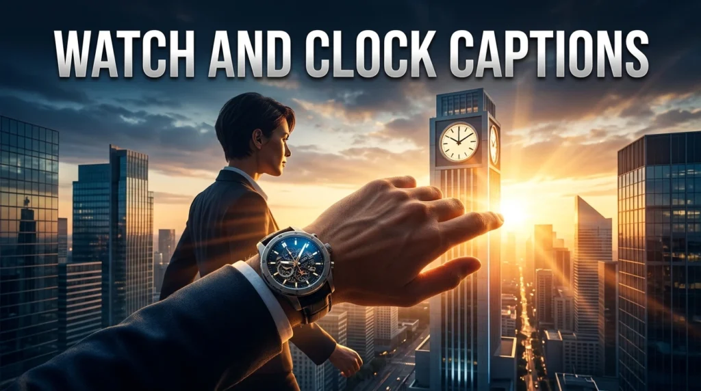  watch and clock Captions