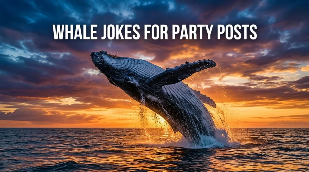 whale jokes for party posts