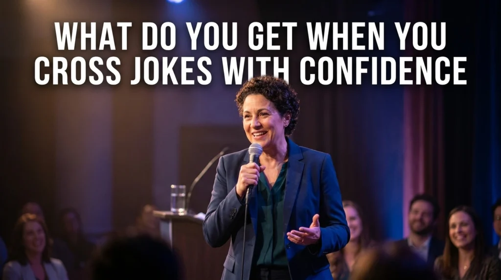 what do you get when you cross jokes with confidence