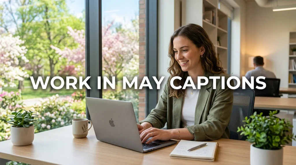 work in may captions