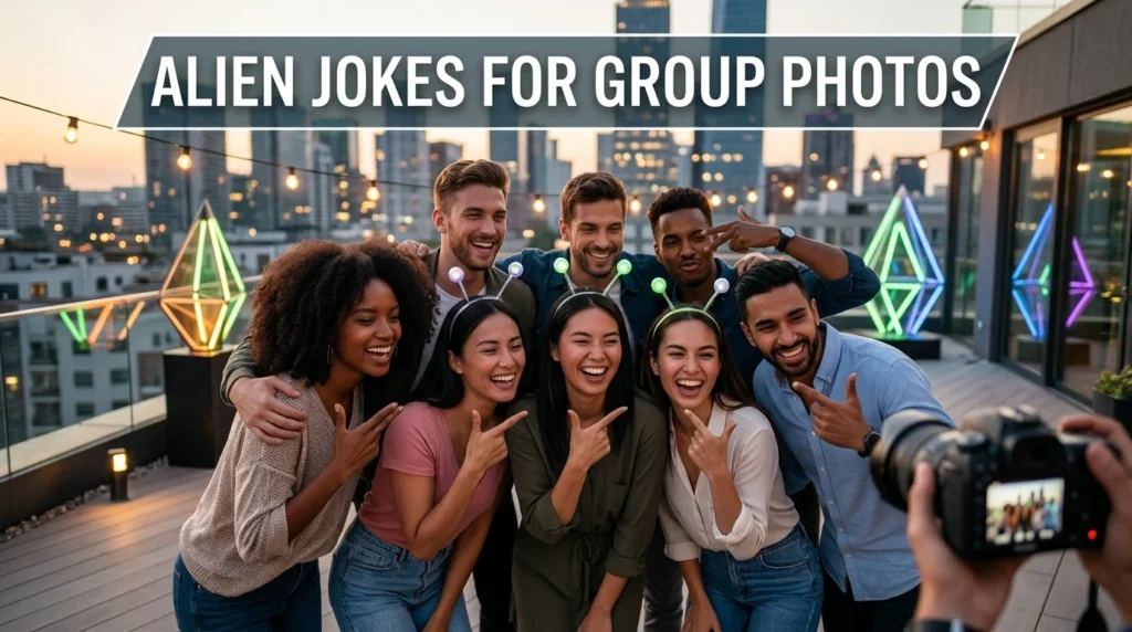 Alien Jokes for Group Photos