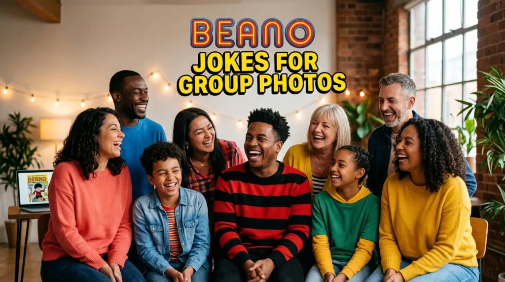 Beano jokes for group photos