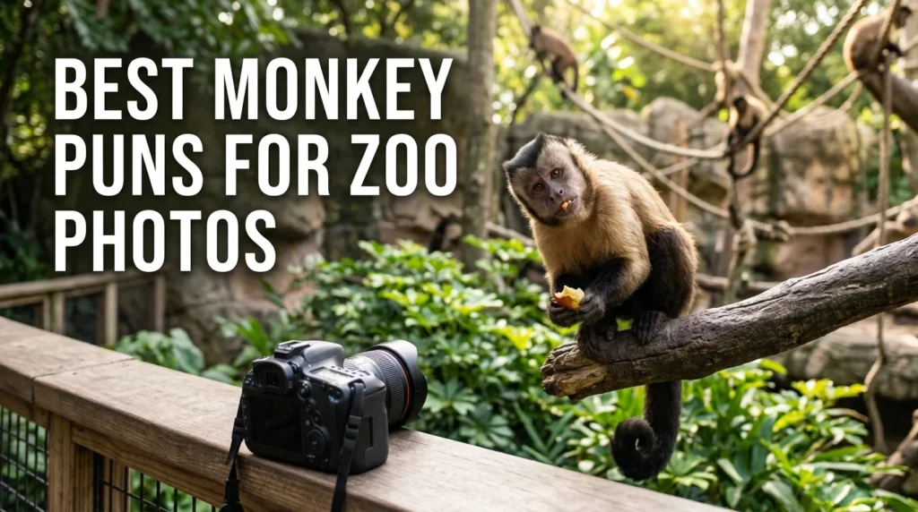 best monkey puns for zoo photos