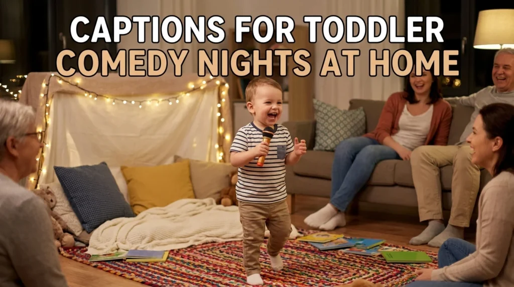 Captions for Toddler Comedy Nights at Home