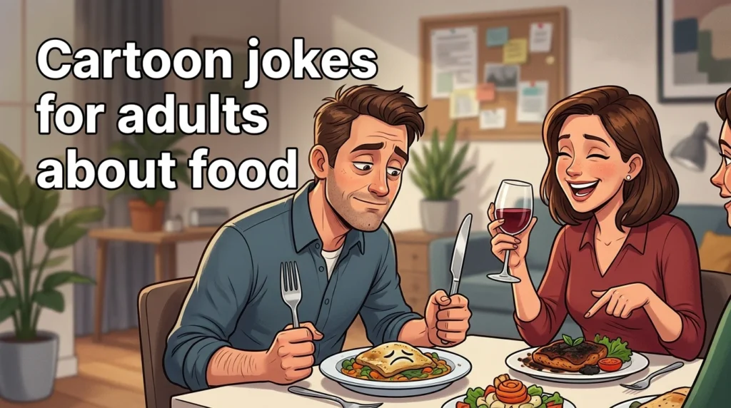 Cartoon jokes for adults about food