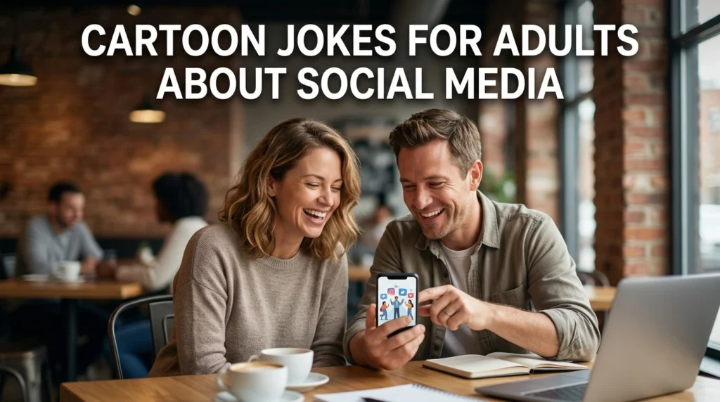 cartoon jokes for adults about social media