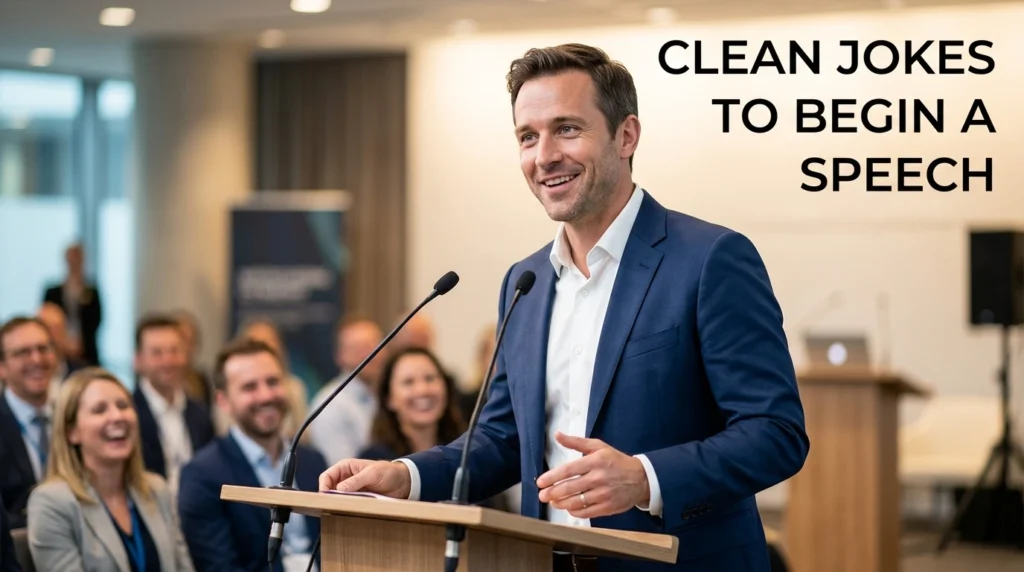 clean jokes to begin a speech