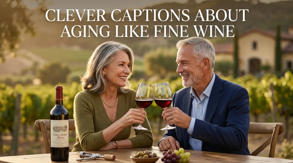 Clever Captions About Aging Like Fine Wine