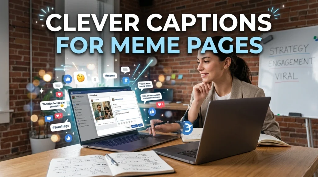 clever captions for meme pages
