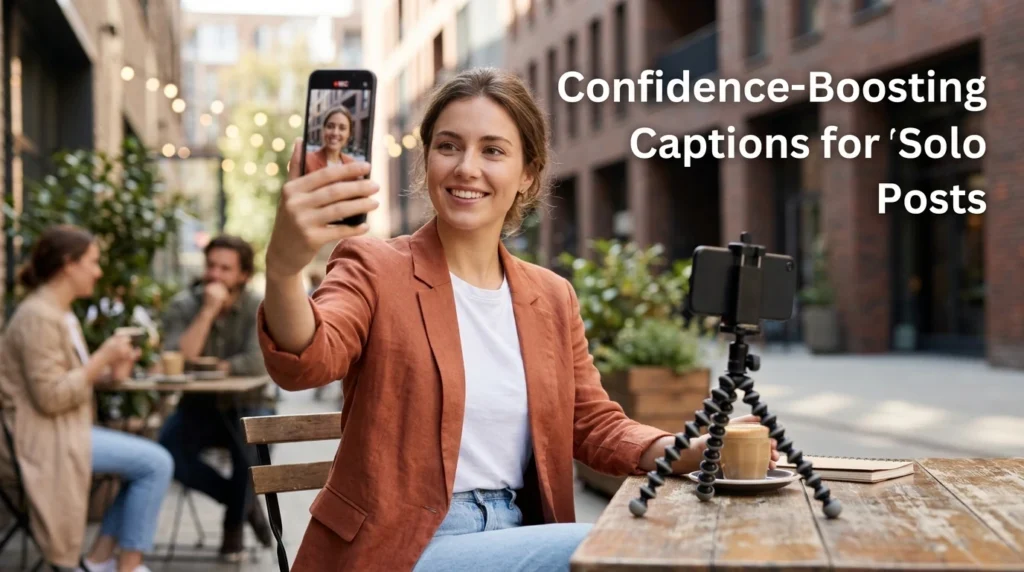 Confidence-Boosting Captions for Solo Posts