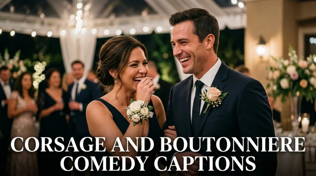 Corsage and Boutonniere Comedy Captions