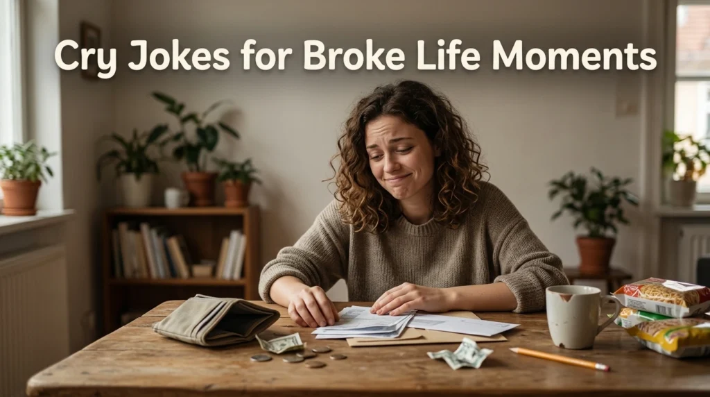 cry jokes for broke life moments