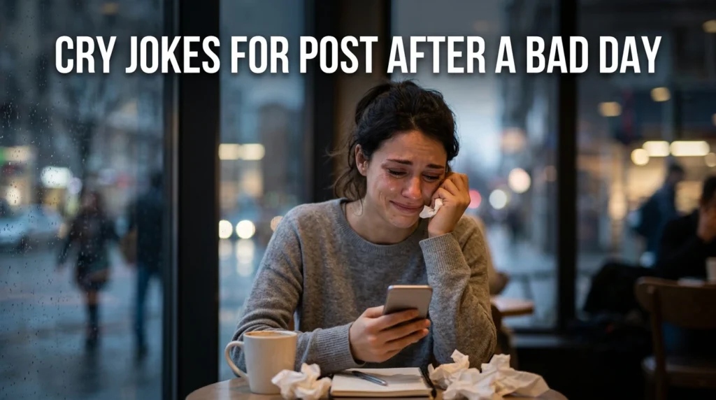 cry jokes for post after a bad day