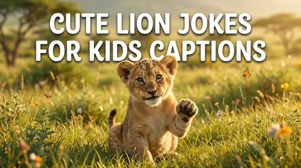Cute Lion Jokes for Kids Captions