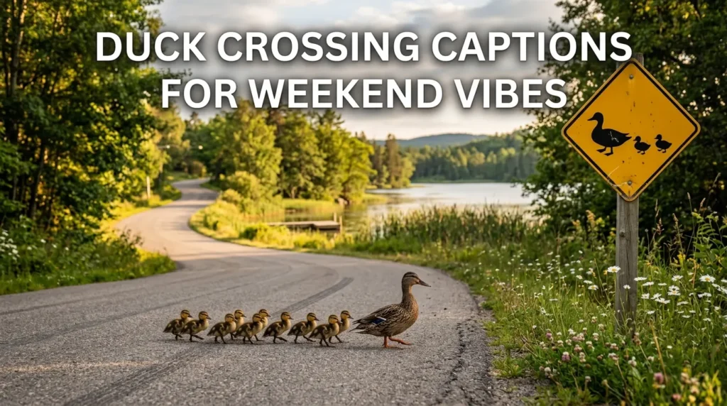 Duck Crossing Captions For Weekend Vibes