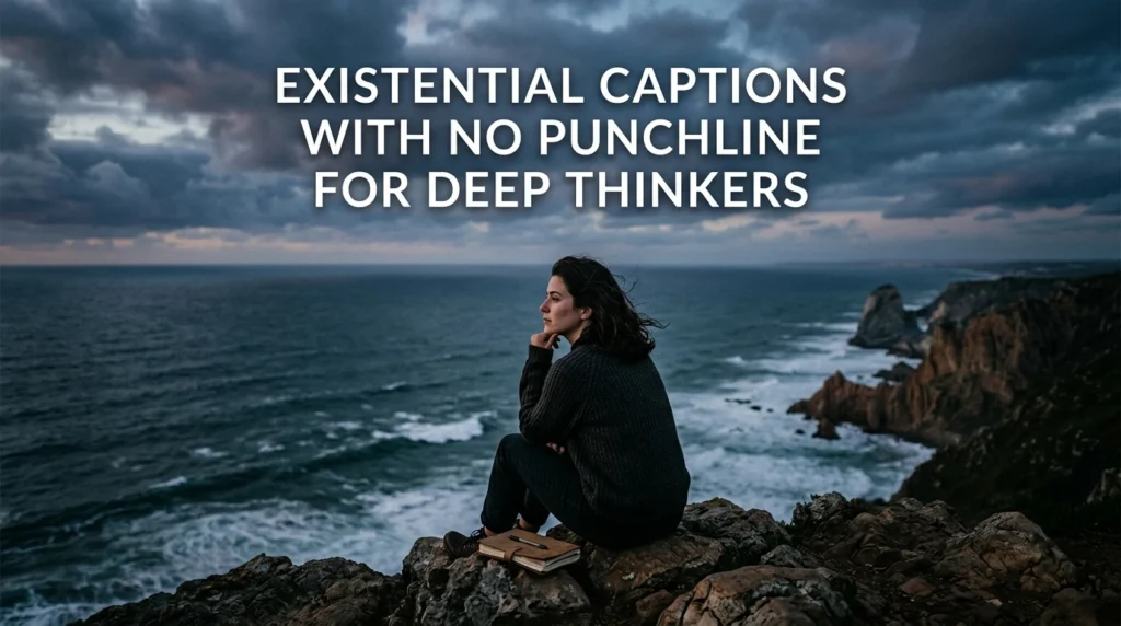Existential Captions With No Punchline For Deep Thinkers