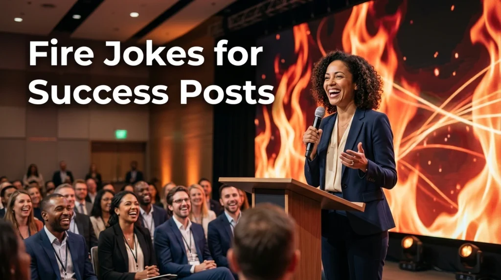fire jokes for success posts