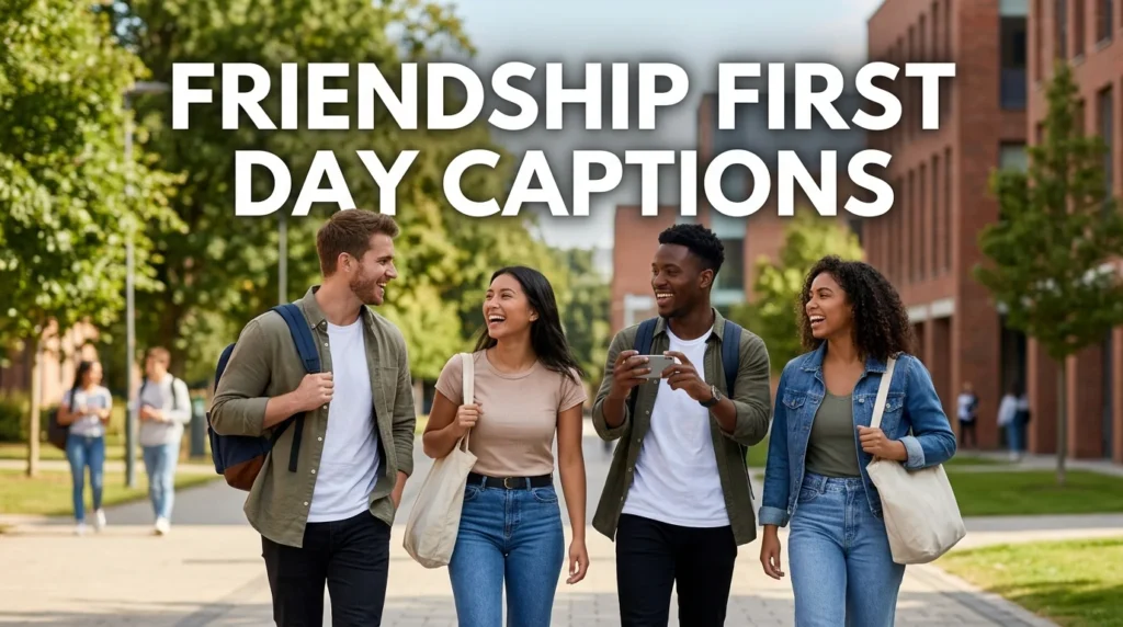 friendship first day captions