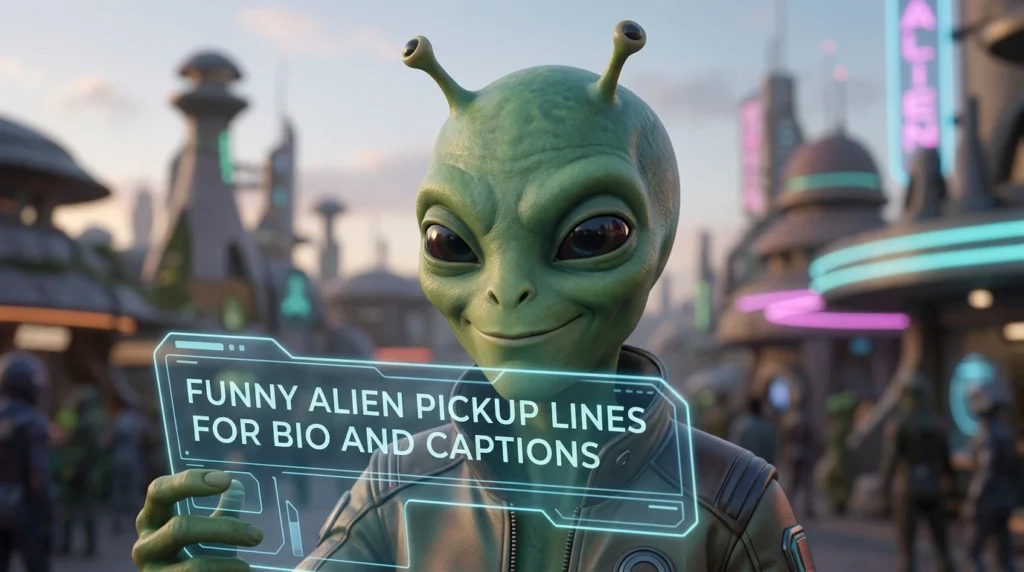 Funny Alien Pickup Lines for Bio and Captions