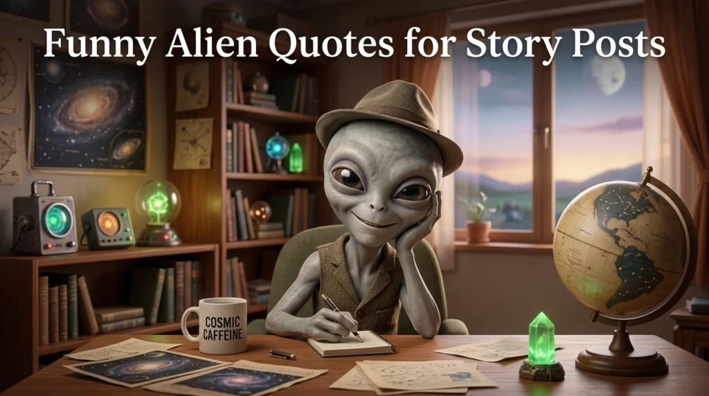 Funny Alien Quotes for Story Posts