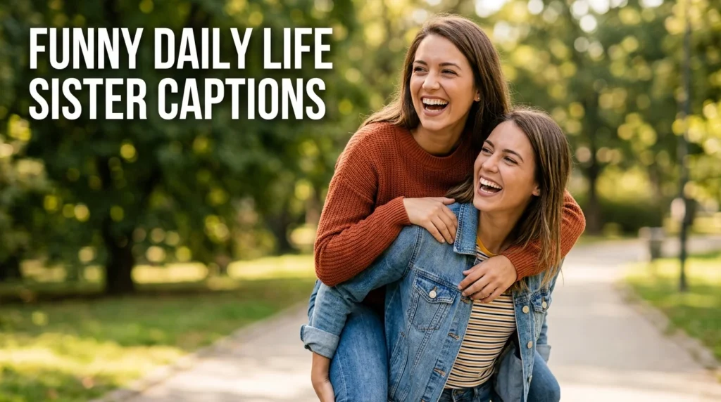 funny daily life sister captions