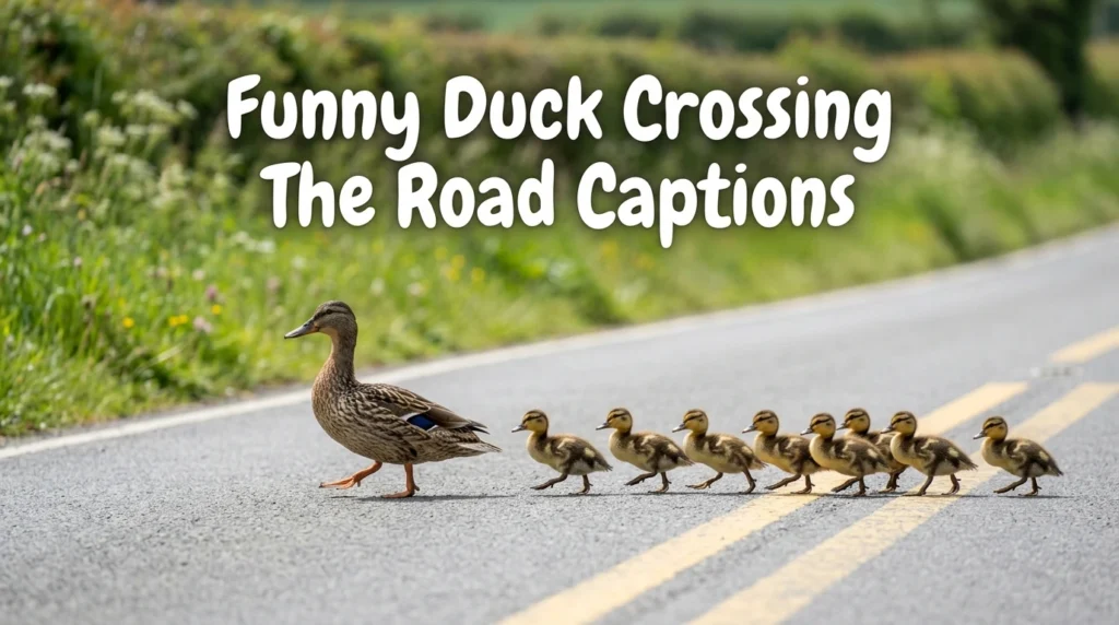 Funny Duck Crossing The Road Captions
