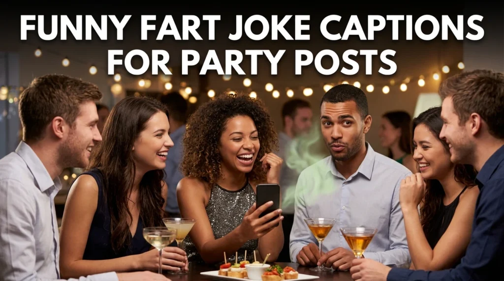 funny fart joke captions for party posts