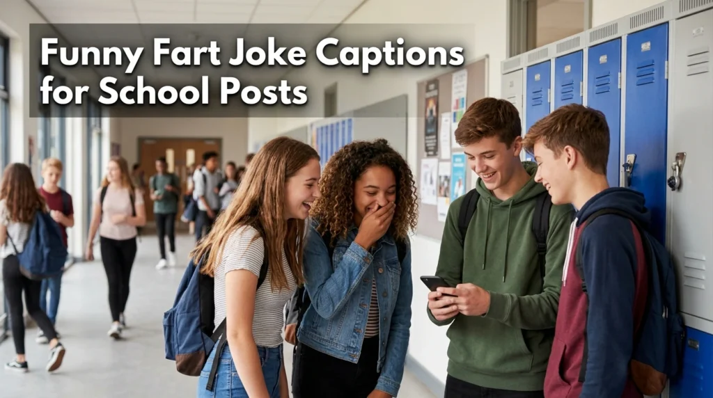 funny fart joke captions for school posts
