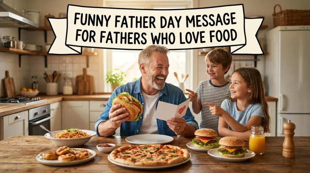funny father day messages for fathers who love food