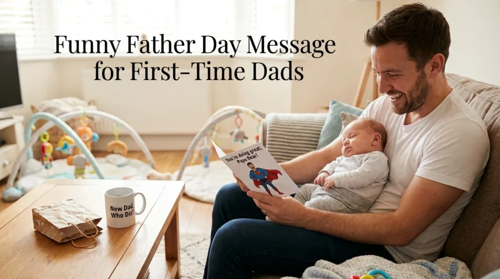 funny father day messages for first time dads