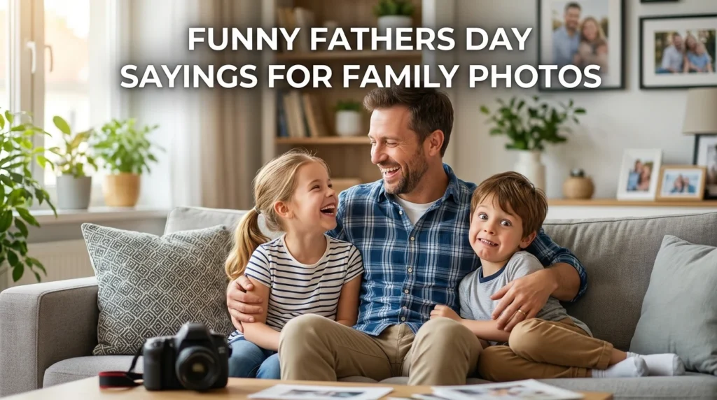 funny fathers day saying for family photos